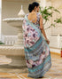 Vasthrlay Womens Printed Unstitched Beige Saree