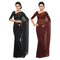 Vasthrlay Georgette Unstitched Black Coffee Free Ethnic Wear