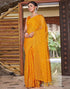 Vasthrlay Bandhani Printed Unstitched Yellow Saree