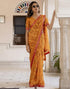 Vasthrlay Georgette Bandhani Unstitched Purple Saree