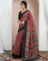 Vasthrlay Bandhani Printed Unstitched Black Saree