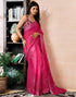 Vasthrlay Womens Printed Unstitched Purple Saree