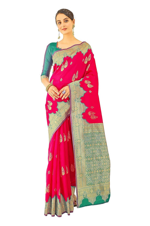 Vasthrlay Banarasi Rich Redfirozi Ethnic Wear