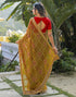 Vasthrlay Bandhani Embroidery Unstitched Dusty Pink Saree