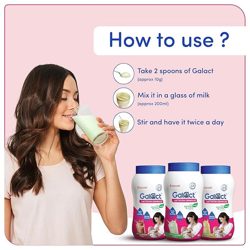 Emcure Galact Granules for Daily Use – Elaichi Flavour