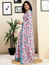 Vasthrlay Womens Printed Unstitched White Saree