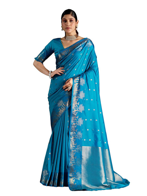 Vasthrlay Women's Kanjivaram Silk Unstitched Saree