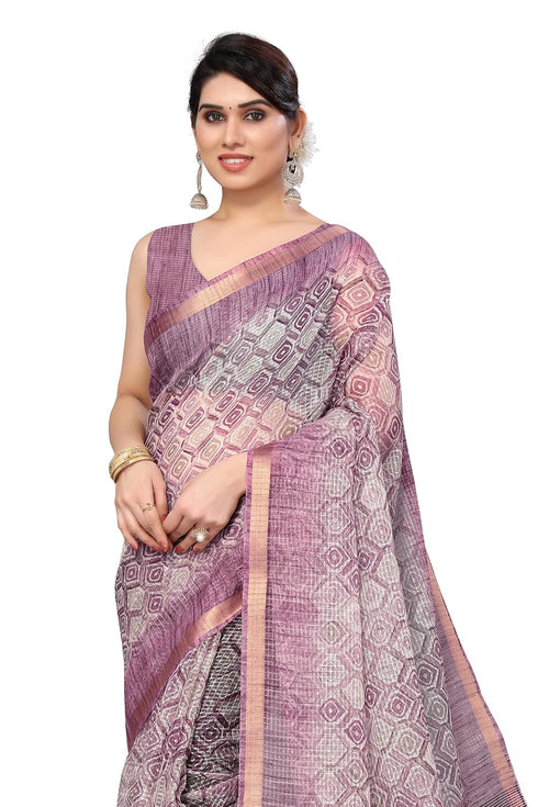 Vasthrlay Fashion Polyester Geometric Dusty Ethnic Wear