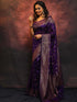 Vsathrlay Saree Kanjivaram Silk Pari Purple