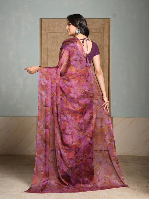 Vasthrlay Chiffon Floral Saree