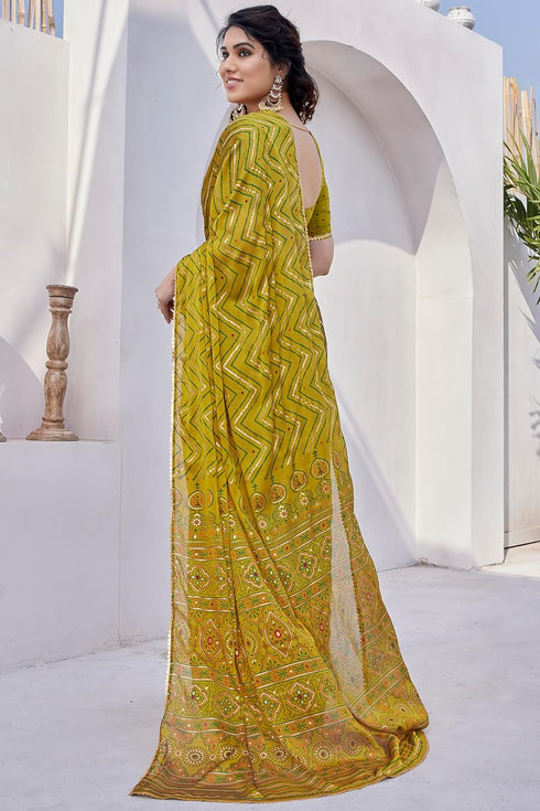 Vasthrlay Fashion Georgette Sequins Navy Ethnic Wear