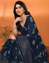 Vasthrlay Georgette Weaving Unstitched Red Saree