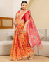Vasthrlay Womens Printed Unstitched Off White Saree