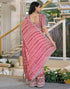 Vasthrlay Chiffon Chevron Unstitched Pista Green Saree
