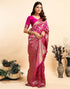 Vasthrlay Womens Banarasi Unstitched Olive Green Saree