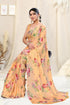 Vasthrlay Fashion Chiffon Georgette Beige Ethnic Wear