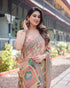 Vasthrlay Turquoise Embroidery Traditional Saree
