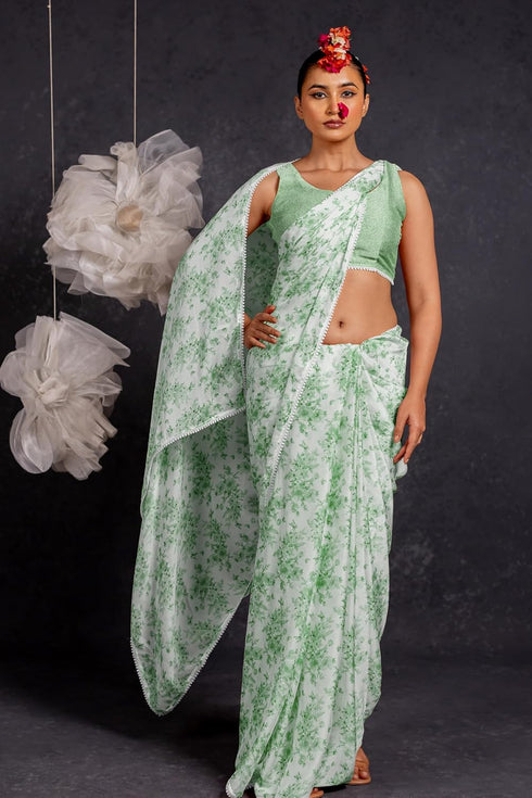 Vasthrlay Fashion Georgette Floral Printed Ethnic Wear