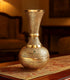 Brass Bidri Work Flower Vase (8-Inch, Polished)