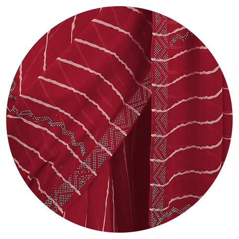 Vasthrlay Fashion Georgette Stripes Navy Ethnic Wear
