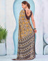 Vasthrlay Georgette Bandhani Unstitched Teal Saree