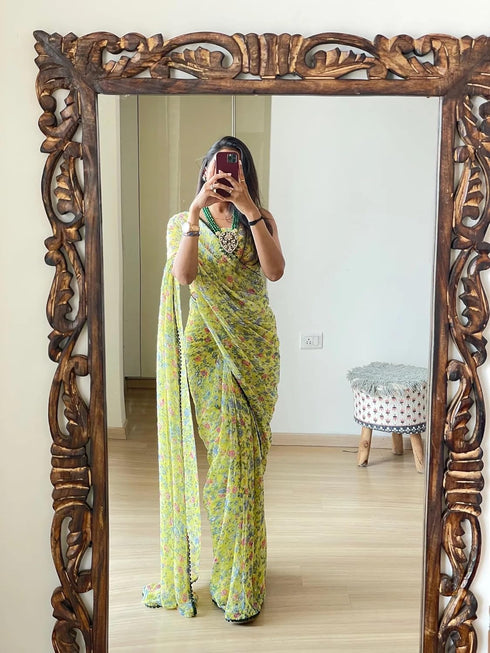 VasthrlayGeorgette Digital Printed Unstitched Ethnic Wear
