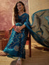 Vasthrlay Chiffon Printed Unstitched Black Saree