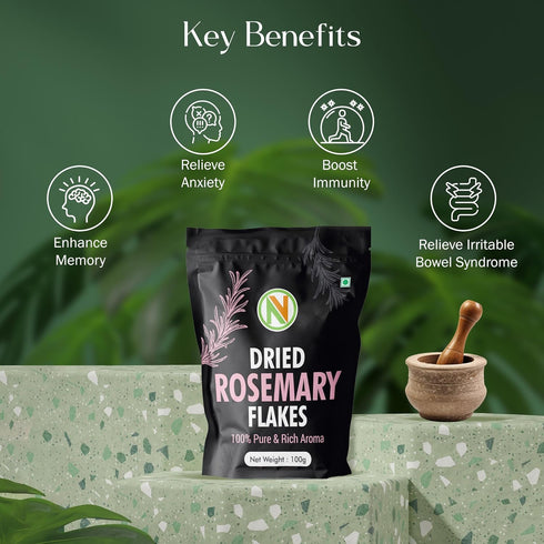 NatureVit Dried Rosemary Leaves Pure Herb for Cooking & Hair Care