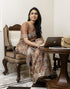Vasthrlay Womens Cotton Beige And Brown Saree With Unstitched Blouse Piece