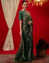 Vasthrlay Chiffon Printed Unstitched Black Saree