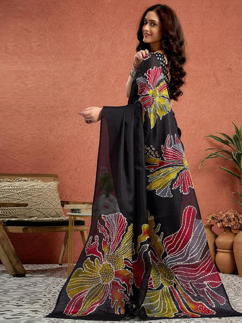 Vasthrlay Bhagalpuri Printed Unstitched 4160s232n Black3