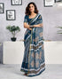 Vasthrlay Womens Printed Unstitched Light Green Saree