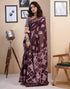 Vasthrlay Womens Printed Unstitched Dark Green Saree