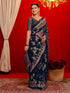 Vasthrlay Georgette Printed Unstitched Maroon Saree