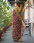 Vasthrlay Chiffon Blouse Maroon Saree