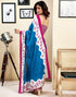 Vasthrlay Womens Printed Unstitched White Saree