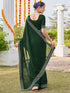 Vasthrlay Georgette Scalloped Yellow Saree