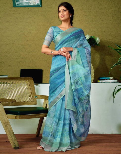 Vasthrlay Womens Cotton Printed Pink Saree