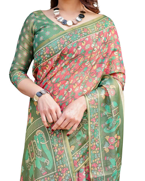 Vasthrlay Floral Tassels Traditional Saree