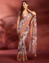 Vasthrlay Printed Jacquard Unstitched Rama Green Saree