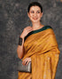 Vasthrlay Banarasi Kanjeevaram Unstitched Beige Saree