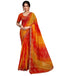 Vasthrlay Chiffon Bandhani Unstitched Yellow Saree