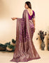 Vasthrlay Womens Banarasi Unstitched Olive Green Saree