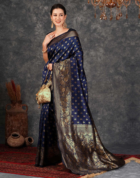 Vasthrlay Banarasi Unstitched Saree