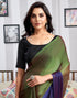 Vasthrlay Womens Chiffon Unstitched Blue Saree