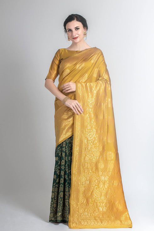 Vasthrlay Magenta Banarasi Saree