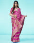 Vasthrlay Banarasi Jacquard Unstitched Yellow Saree
