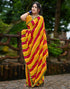 Vasthrlay Georgette Printed Unstitched Yellow Saree