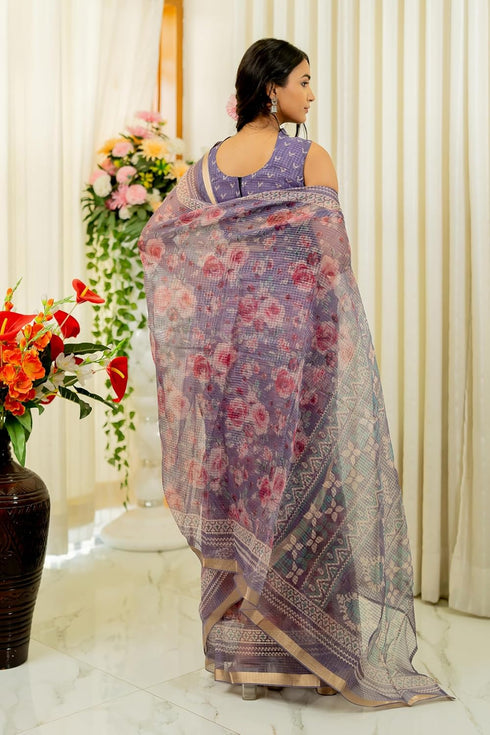 Vasthrlay Fashion Polyester Printed Dusty Ethnic Wear