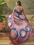 Vasthrlay Womens Printed Unstitched Beige Saree